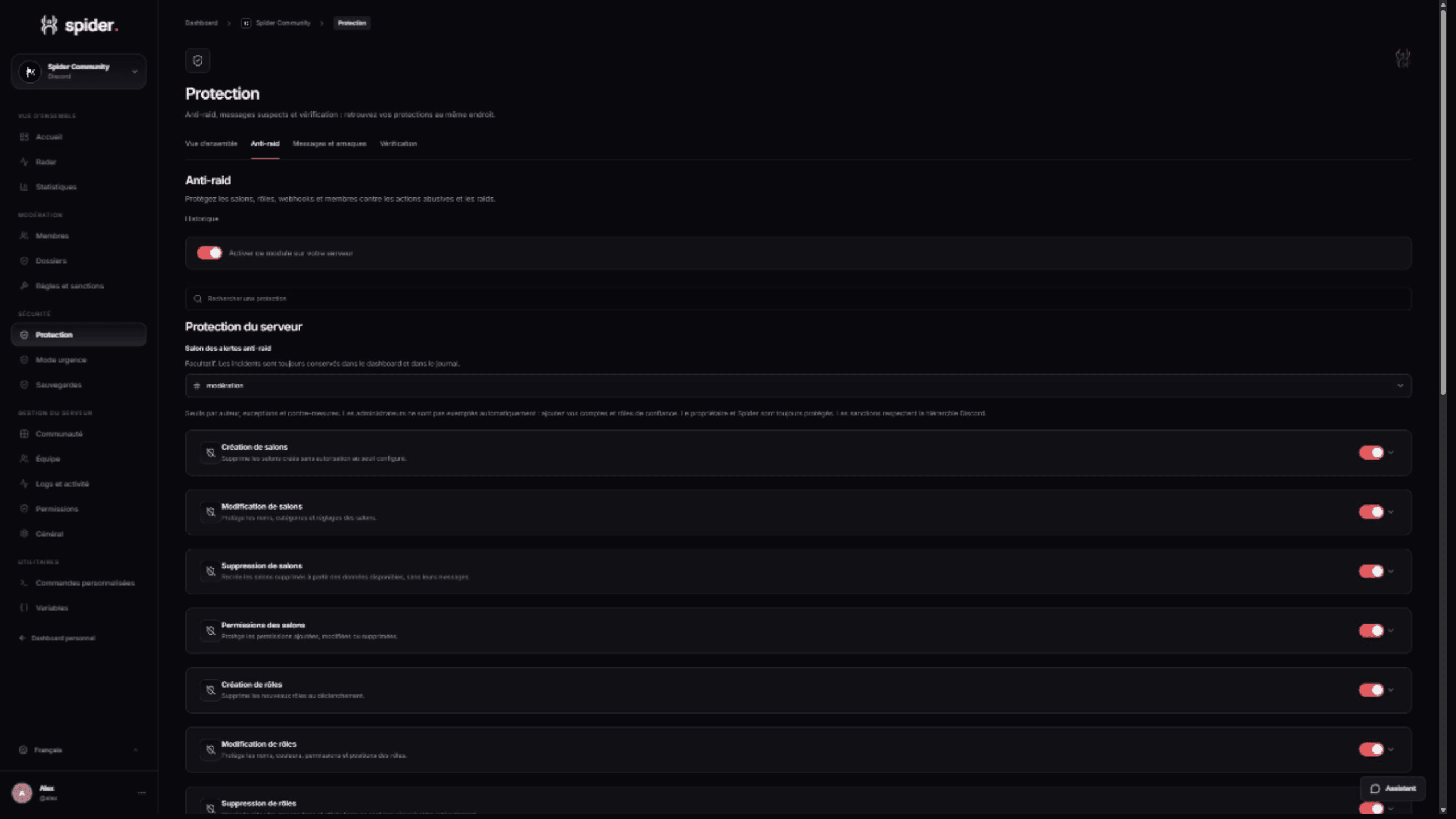 Anti-raid configuration
